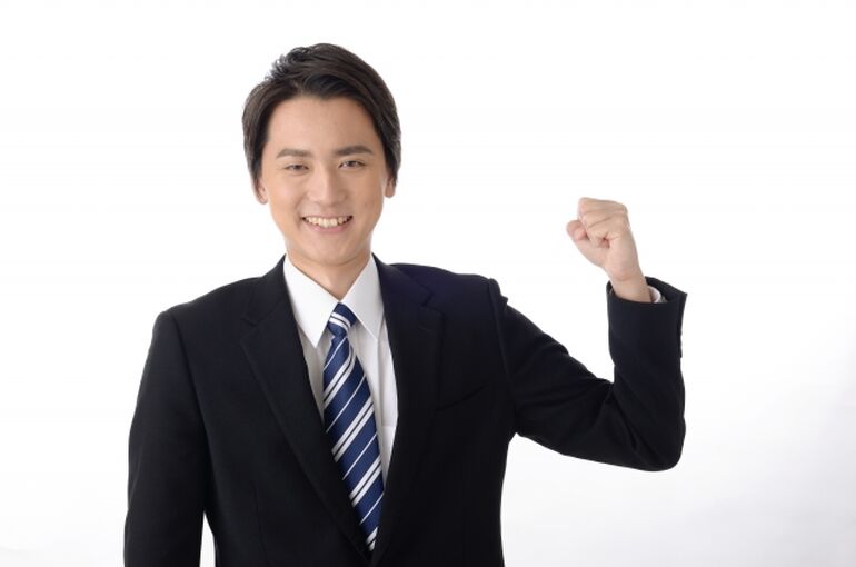 希望に満ちた男性