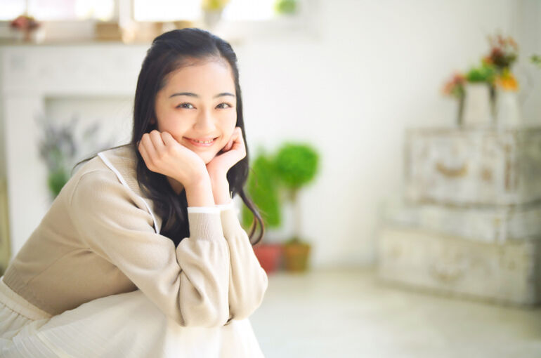 笑顔女性